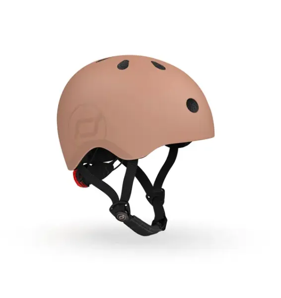 Scoot & Ride LED-Helm S – Mocha mit LED-Licht